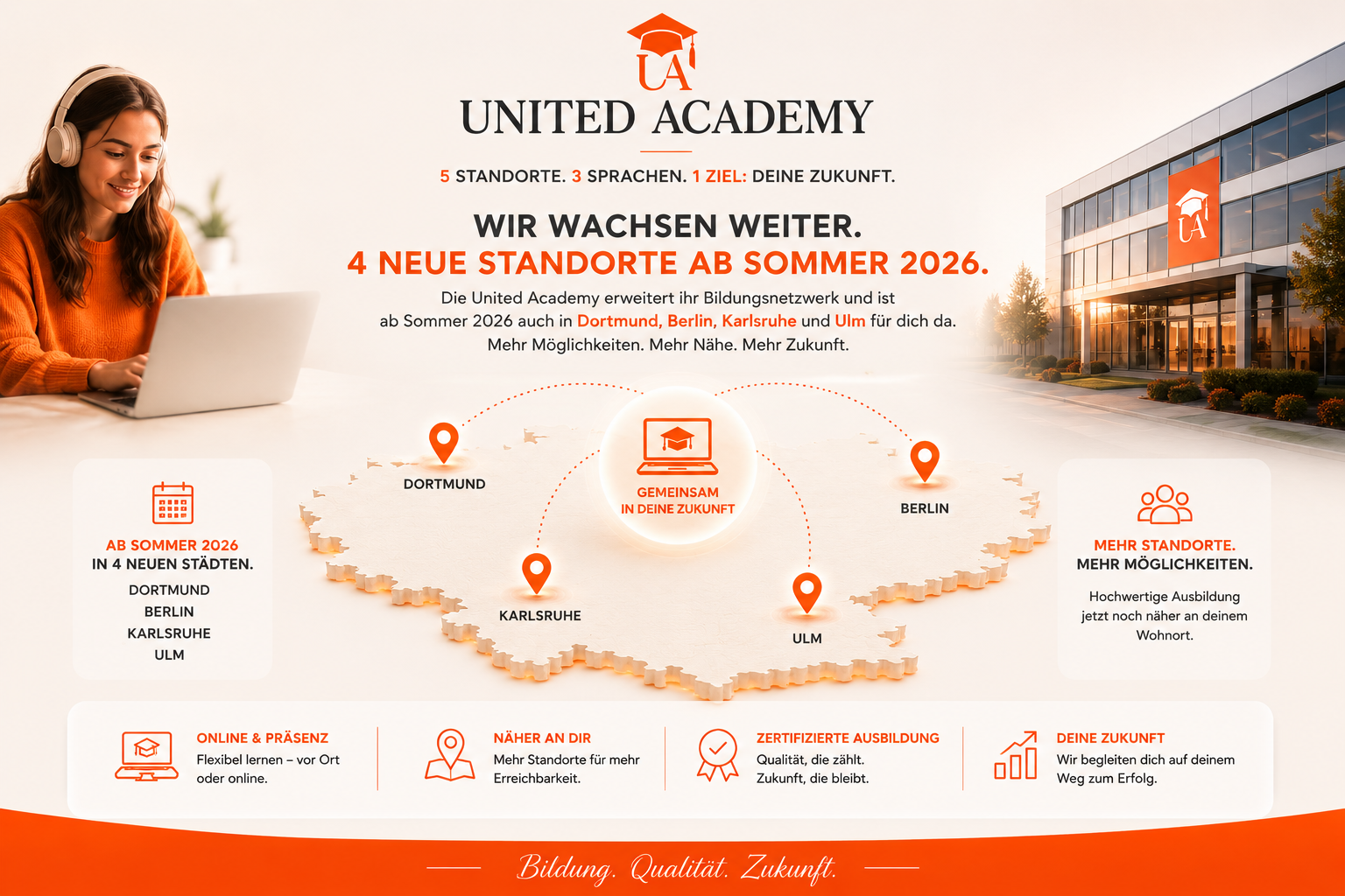 United Academy wächst weiter – Vier neue Standorte für den Sommer 2026 geplant