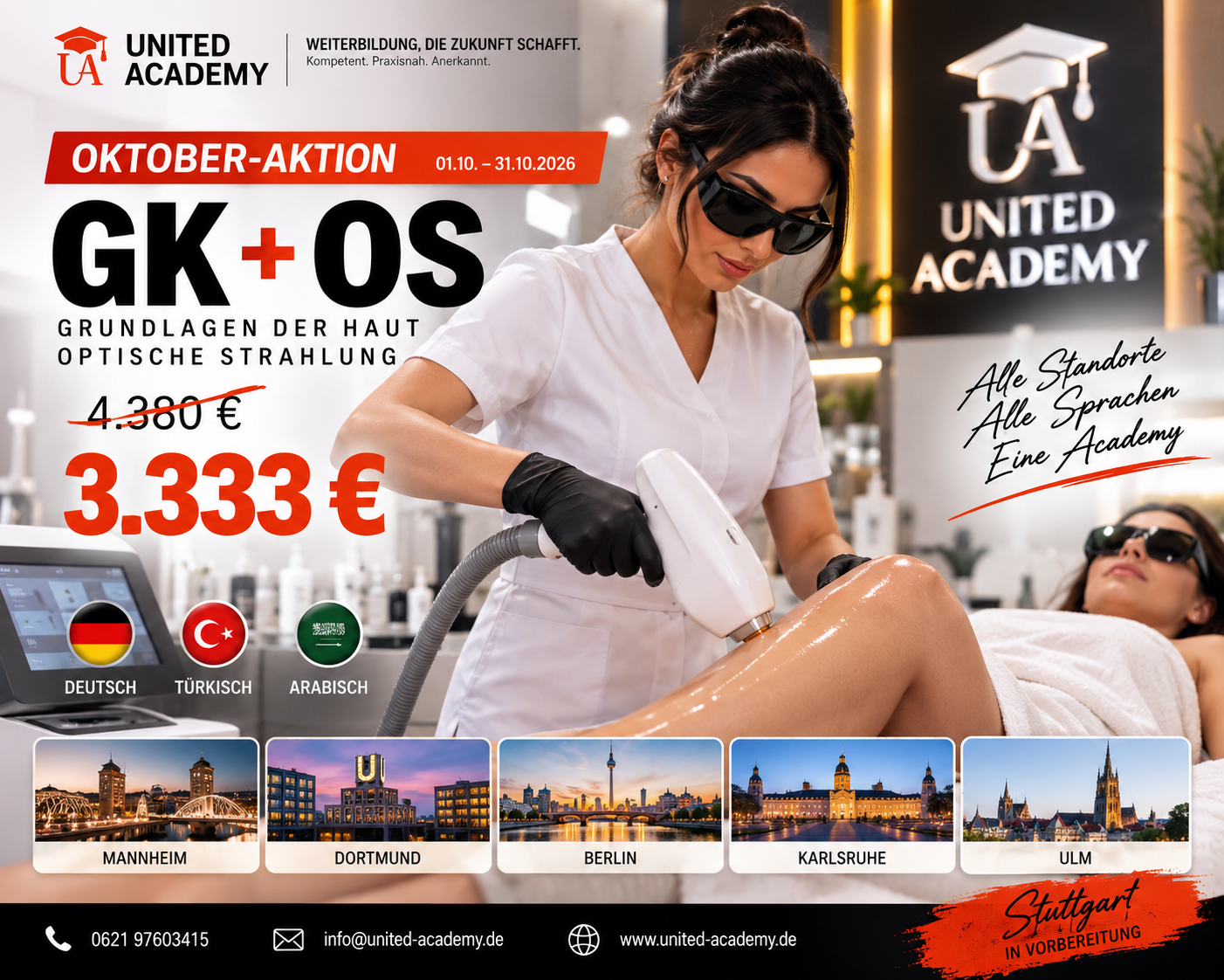 # United Academy feiert erfolgreiche Standortanerkennungen mit besonderer Oktober-Aktion